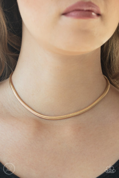 Flat Out Fierce - Gold Necklace