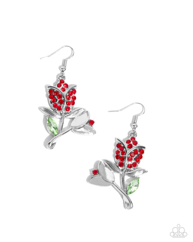 Tulip Tradition - Red Earrings