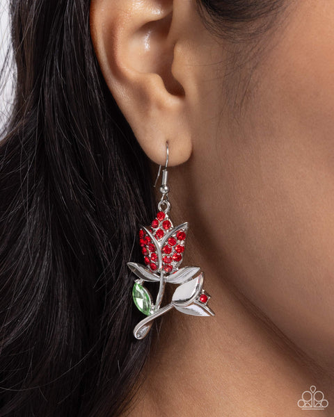 Tulip Tradition - Red Earrings