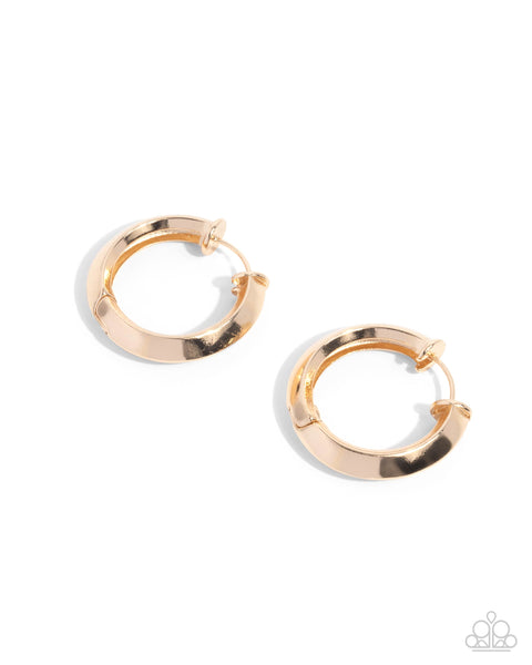 Hinged Homage - Gold Hinged Earrings