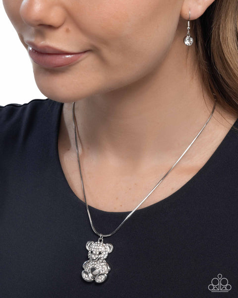 Cuddly Chic - White Necklace