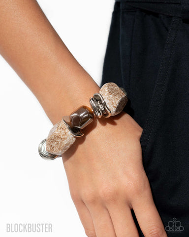 Glaze of Glory - Peach/Brown Bracelet