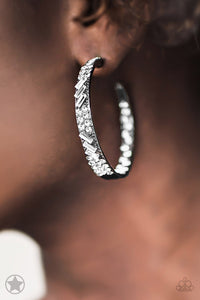 GLITZY By Association - Gunmetal Hoop Earrings