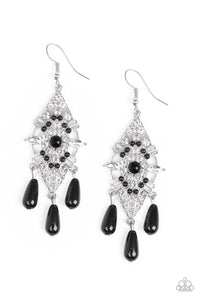 Majestic Mood - Black Earrings