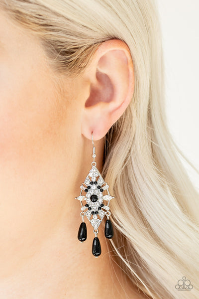 Majestic Mood - Black Earrings