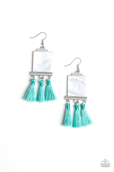 Tassel Retreat - Blue Earrings