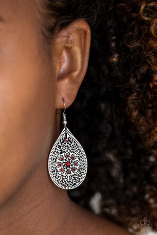 Dinner Party Posh - Red Earrings