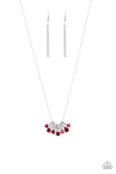 Slide Into Shimmer - Red Necklace