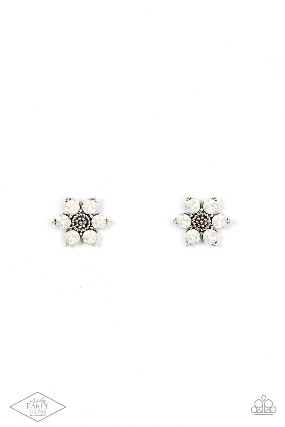 Love Me DEW - White Earrings