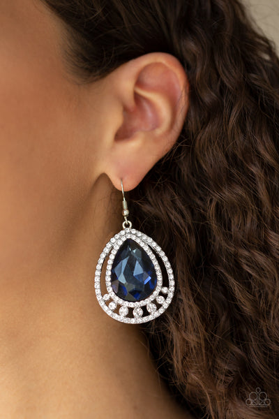All Rise For Her Majesty - Blue Earrings