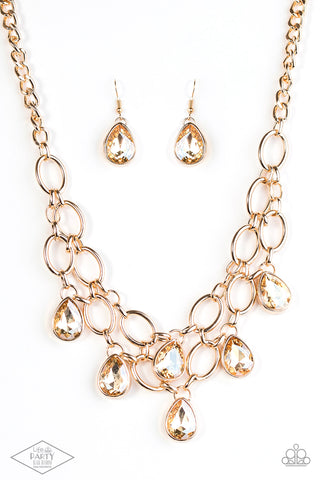 Show-Stopping Shimmer - Gold Necklace -