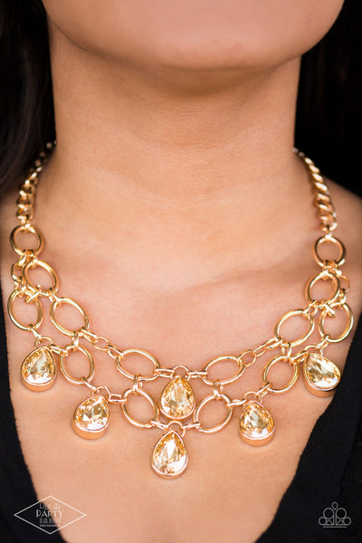 Show-Stopping Shimmer - Gold Necklace -
