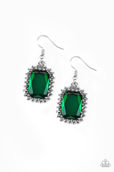 Downtown Dapper - Green Earrings