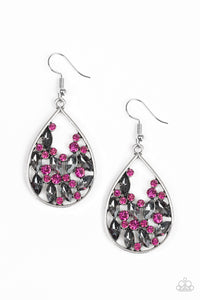 Cash or Crystal? - Pink Earrings