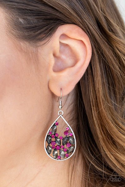 Cash or Crystal? - Pink Earrings