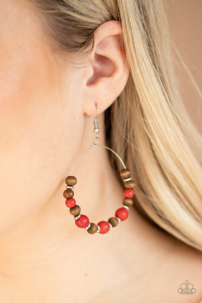 Forestry Fashion - Red Earrings