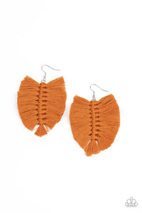 Knotted Native - Brown Earrings
