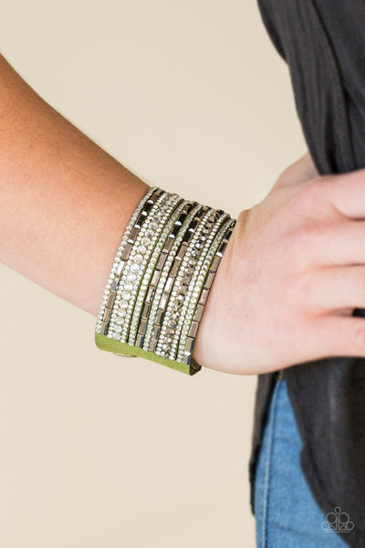 Wham Bam Glam - Green Wrap Urban Bracelet