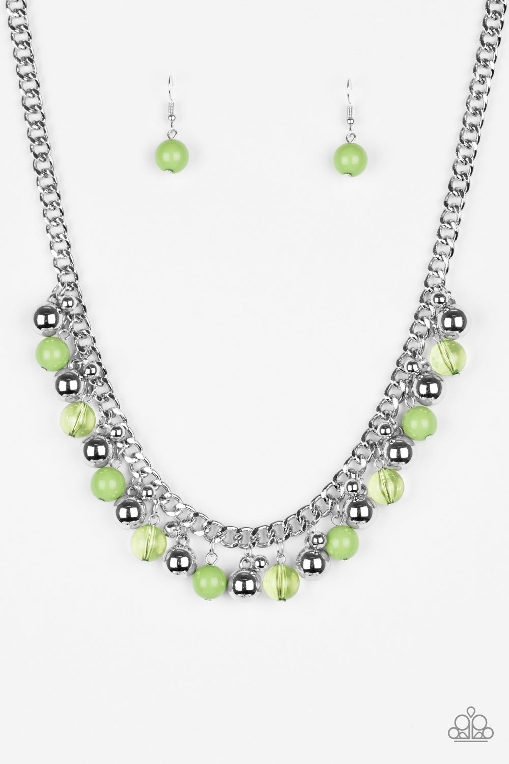 Keep A GLOW Profile - Green Necklace