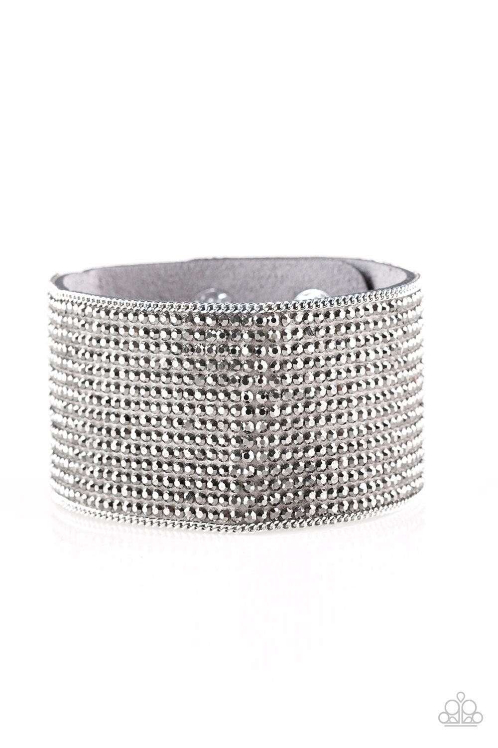 Glitter Gossip - Silver Wrap Urban Bracelet