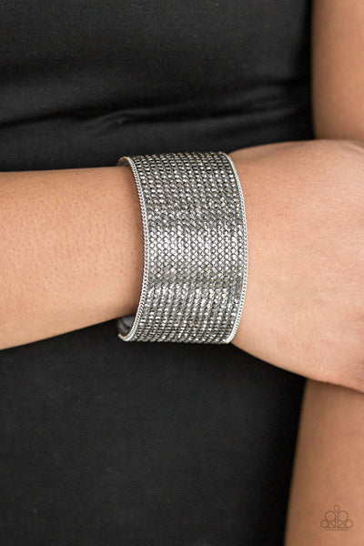 Glitter Gossip - Silver Wrap Urban Bracelet
