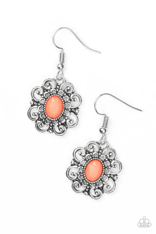 First and Foremost Flowers - Orange Earrings