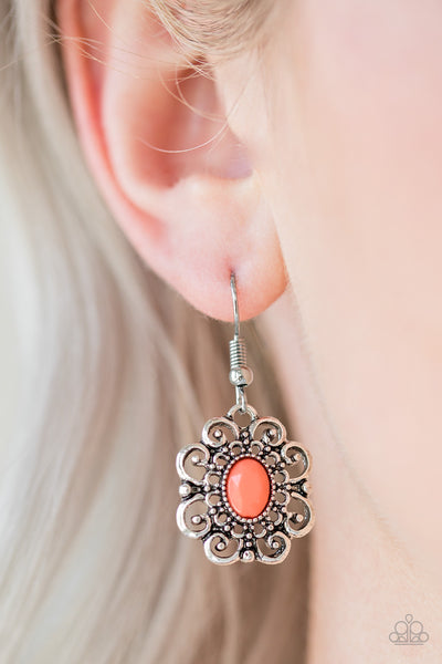 First and Foremost Flowers - Orange Earrings