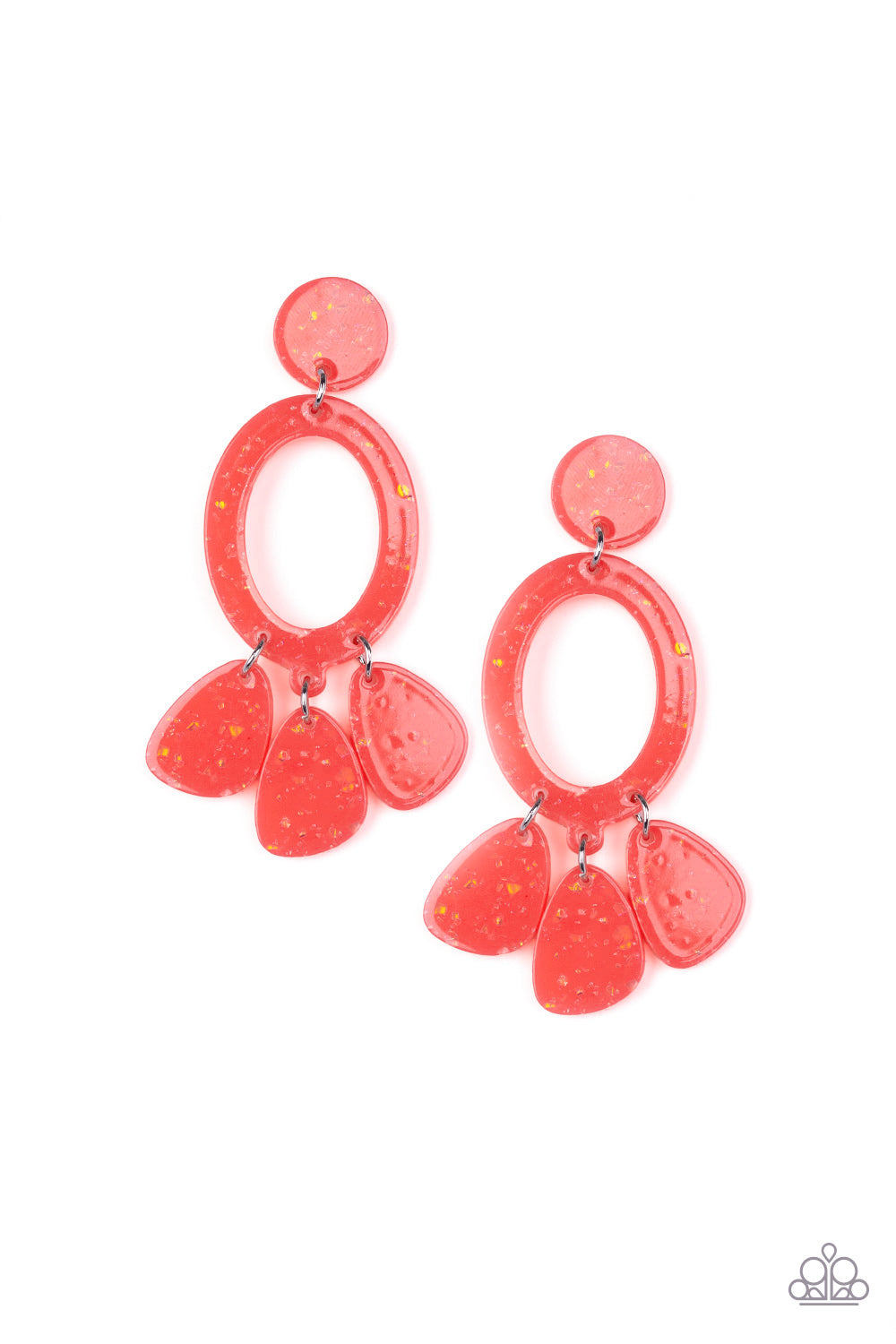 Sparkling Shores - Orange Earrings