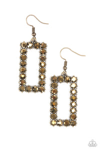 Mirror, Mirror - Brass Earrings