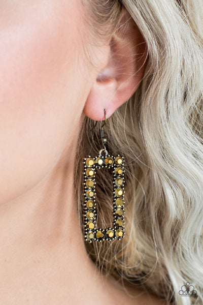 Mirror, Mirror - Brass Earrings