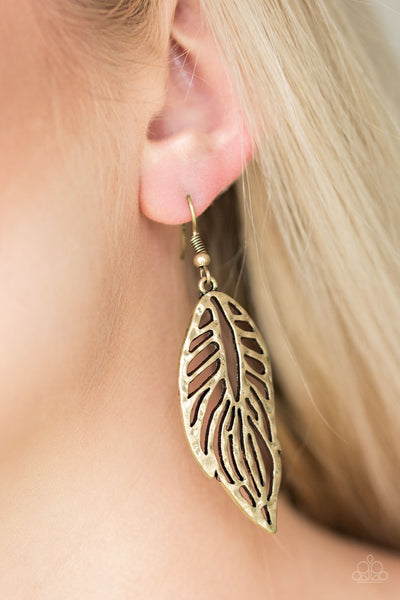 Come Home To Roost - Brass Earrings
