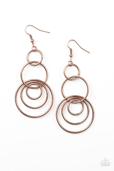 Chic Circles - Copper Earrings