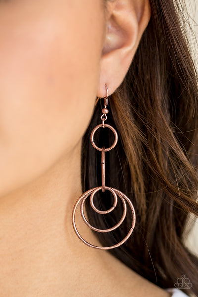 Chic Circles - Copper Earrings