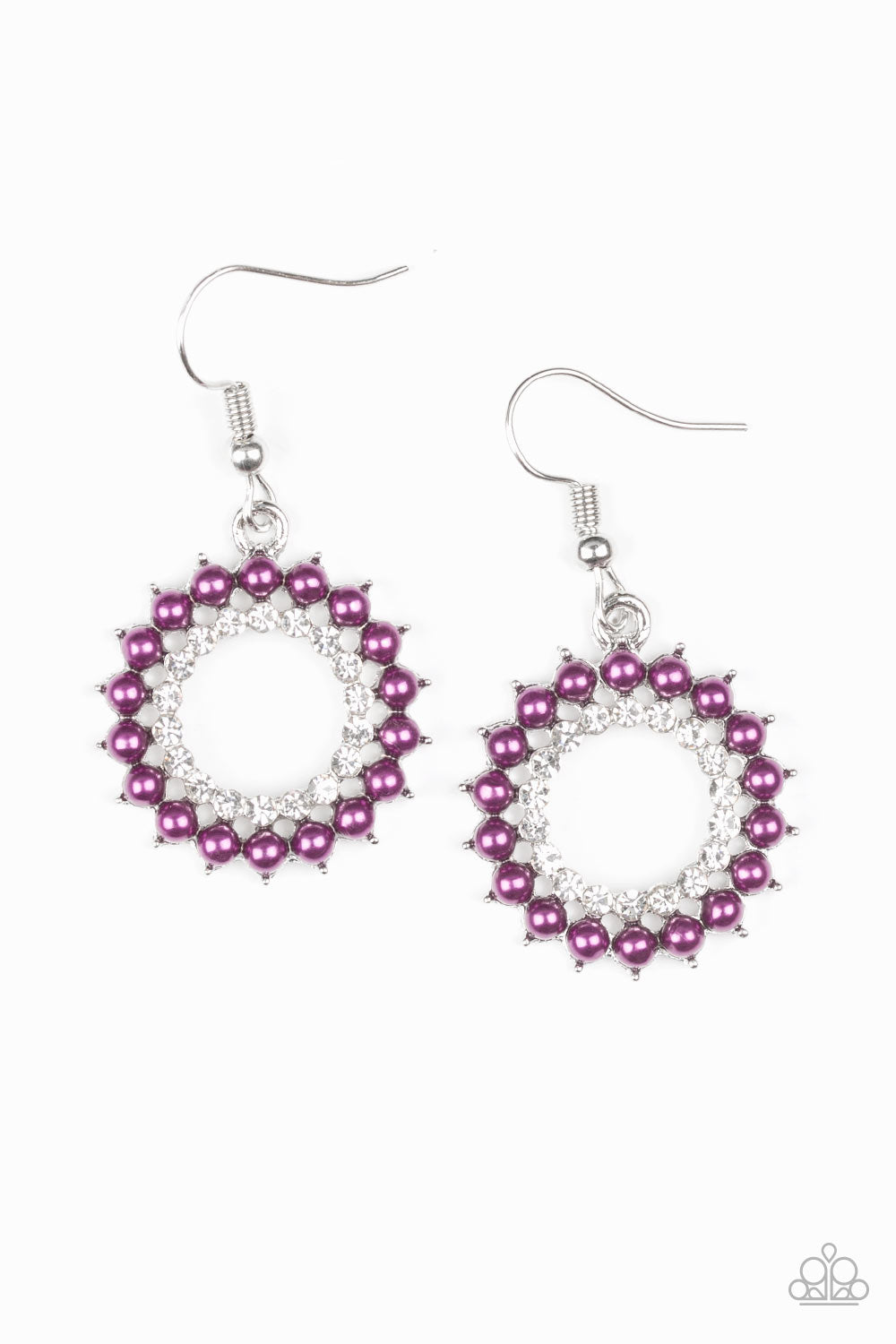 Wreathed In Radiance - Purple Earrings