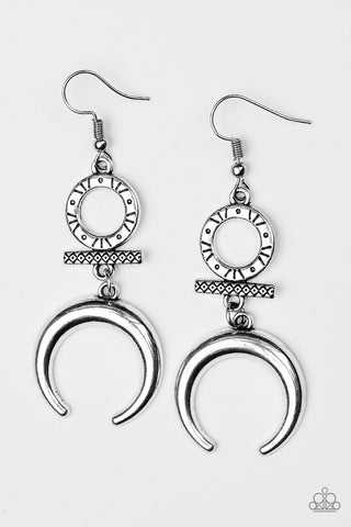 Majestically Moon Child - Silver Earrings