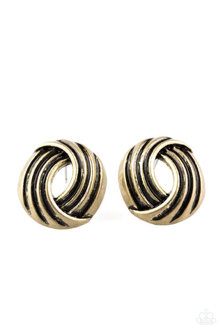 Rare Refinement - Brass Earrings