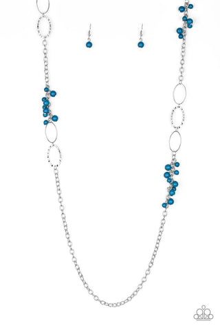 Flirty Foxtrot - Blue Necklace