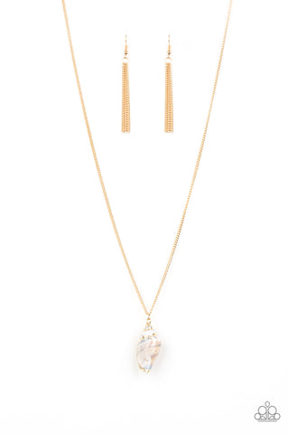 Breaking Out Of My Shell - Gold Necklace