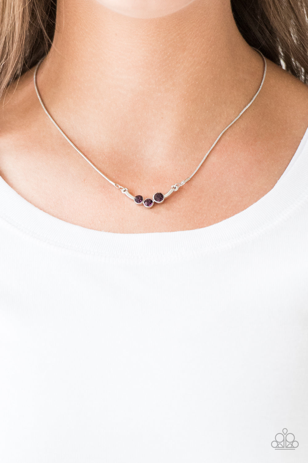 Sparkling Stargazer - Purple Necklace