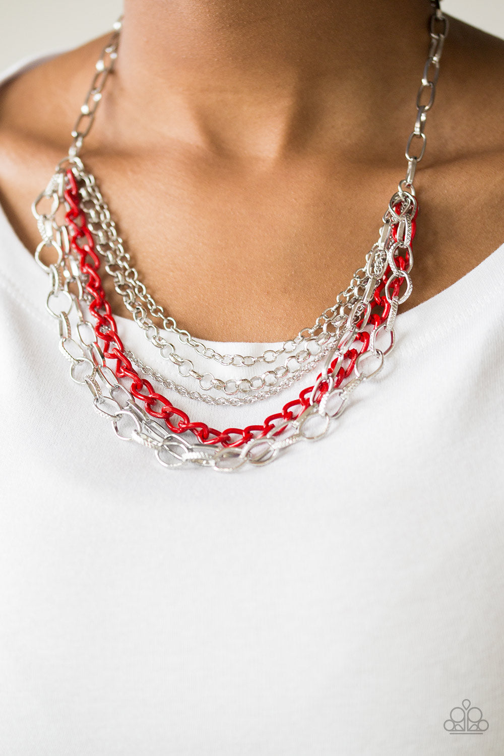 Color Bomb - Red Necklace