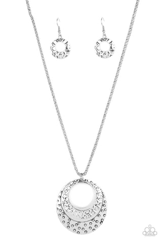 Texture Trio - Silver Necklace