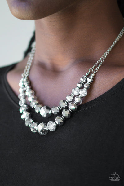 Strikingly Spellbinding - Silver Necklace
