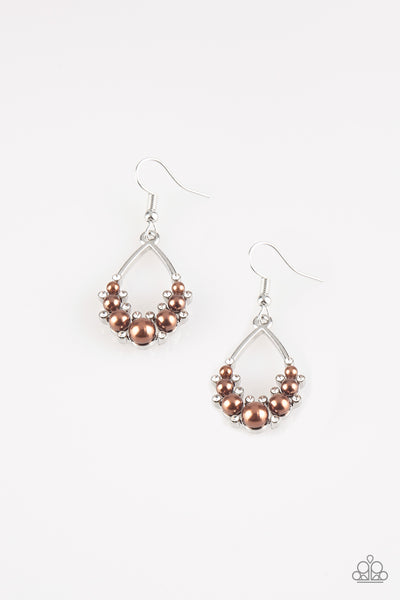 Fancy First - Brown Earrings