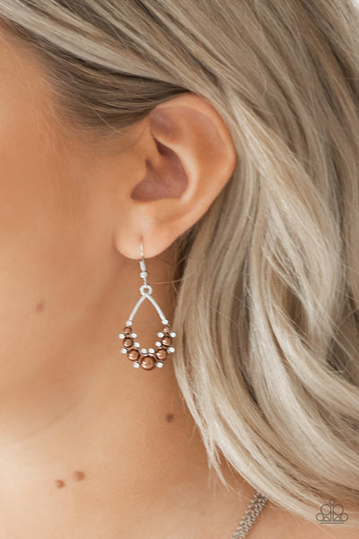 Fancy First - Brown Earrings