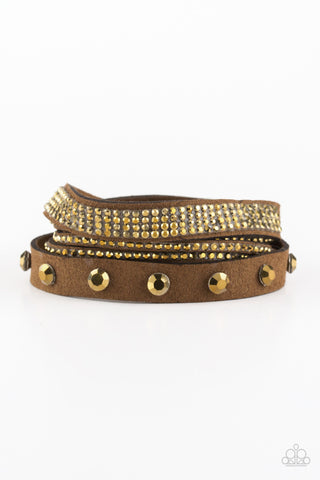 Totally Rockable - Brass Bracelet - Triple Wrap