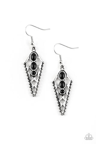 Terra Territory - Black Earrings