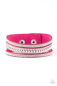 Rollin In Rhinestones - Pink Urban Bracelet