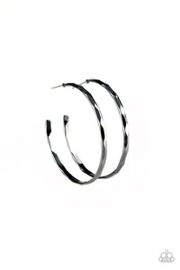 Geo Edge - Black Earrings