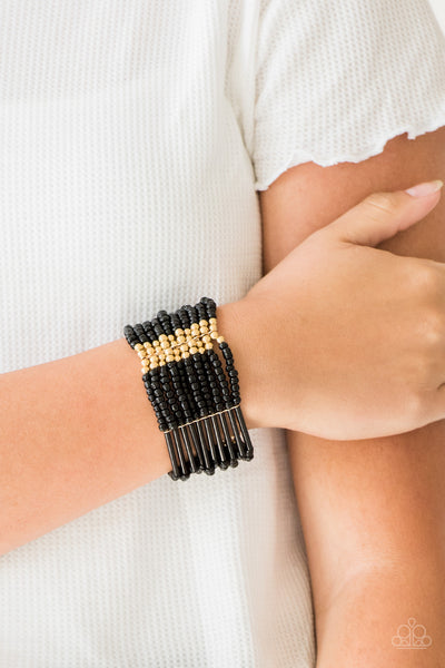 Rural Retreat - Gold and Black Bracelet