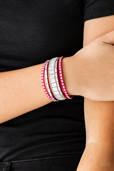 Rock Star Rocker - Pink Wrap Urban Bracelet